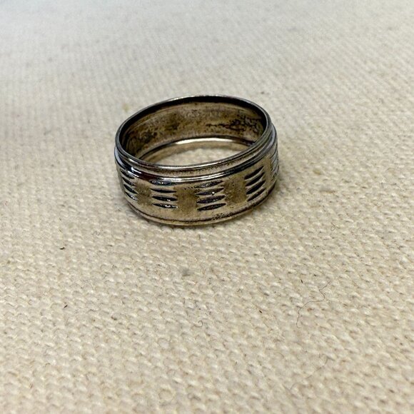 Vintage Sterling Silver Textured Ring Size 6‎ Marked Simple Dainty Minimal - Picture 7 of 8